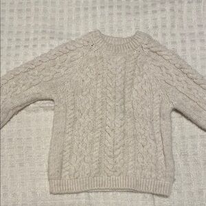 Cozy Cable Knit Sweater - Cream